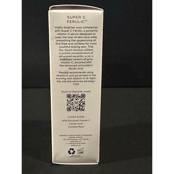 New/Sealed Medik8 Super C Ferulic Potent Vitamin C Brightening Serum 1 Fl. Oz. - Picture 4 of 6